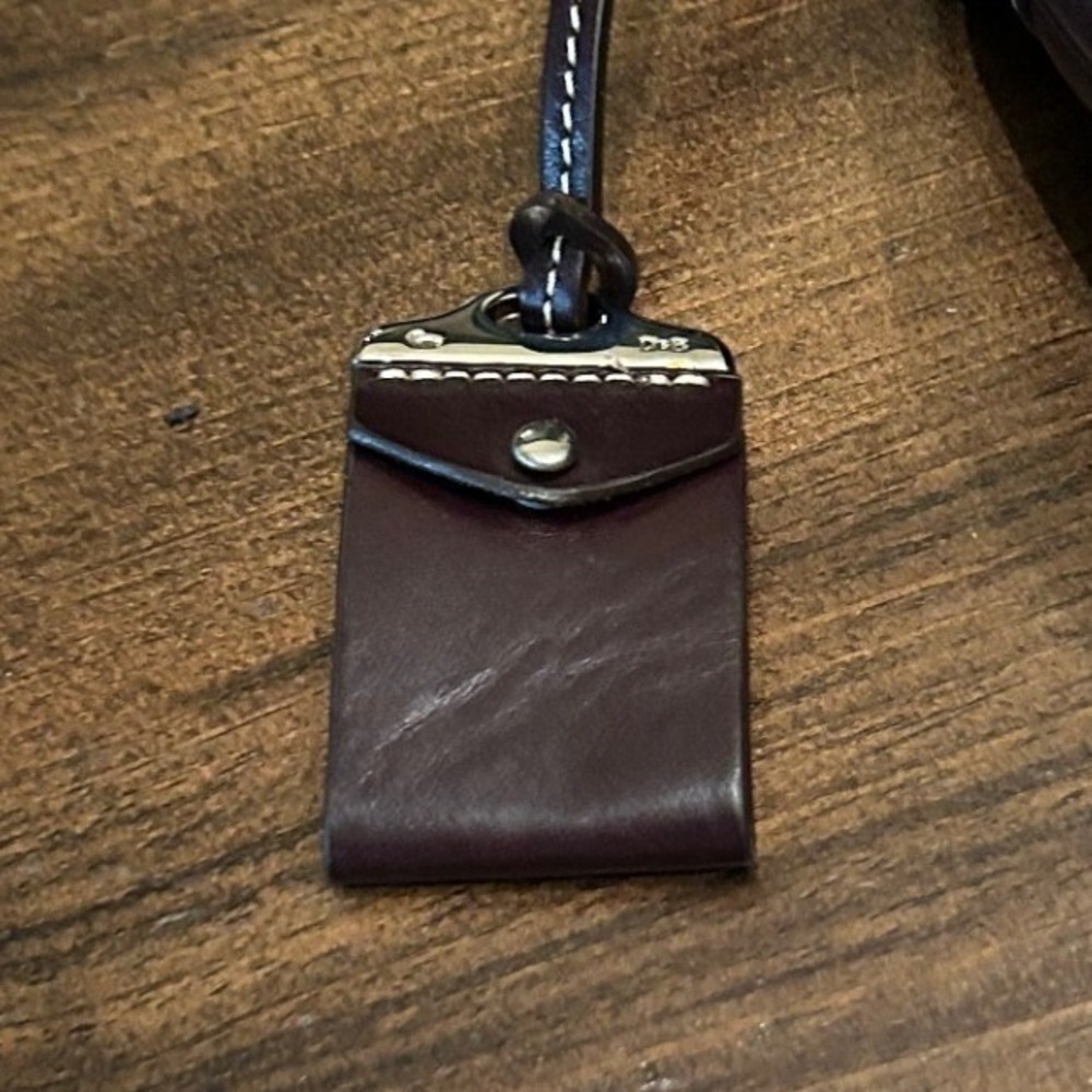 Dooney & Bourke Bucket Bag Dark Brown Leather Tassel Drawstring Classic Preppy - Picture 4 of 11